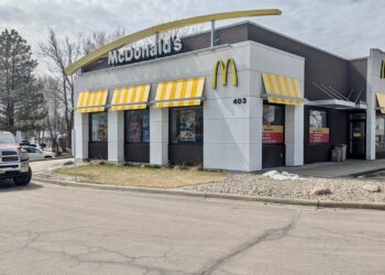 A pickup waits for an order in front of the McDonald's on North Second Street. The restaurant will be demolished later this month before being rebuilt. Aberdeen Insider photo by Scott Waltman.