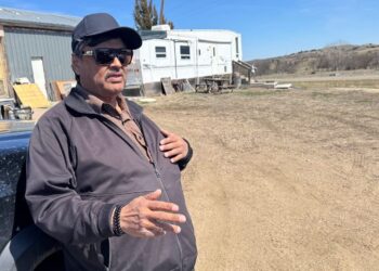 Lower Brule Sioux Tribe Chairman Boyd Gourneau, pictured at his ranch in Lower Brule on April 10, was hoping a U.S. Department of Agriculture grant program would spur more farming and ranching opportunities for tribal members. South Dakota News Watch photo by Bart Pfankuch.