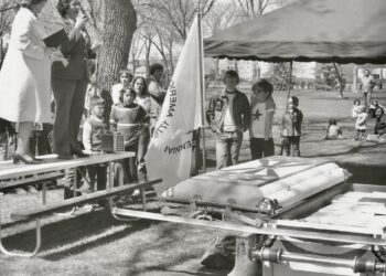 A time capsule buried at Melgaard Park in 1976 as part of the bicentennial will be open on Saturday, April 25. Photo courtesy of Dacotah Prairie Museum.