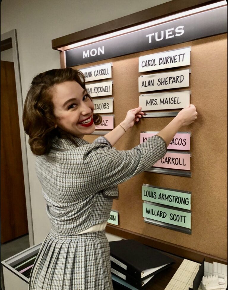 Emily Magera of Aberdeen worked as a background character for the entire fifth season of "The Marvelous Mrs Maisel." On Thursday, April 23, she will give a speech at TEDxSioux Falls at the Washington Pavilion. Courtesy photo.