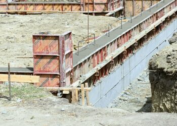 Work has begun on the foundation for a new bathroom building at the Warner Athletic Complex and the BankNorth/Dial-a-Move Field. Construction is expected to continue through mid-August on the $1.097 million project. Aberdeen Insider photo by Robb Garofalo.