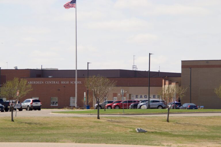 Central High School was placed on lockdown Friday, April 17. There was a substantial law enforcement presence, but no credible evidence of a threat was found, according to the Aberdeen Police Department. Aberdeen Insider photo by Elisa Sand.