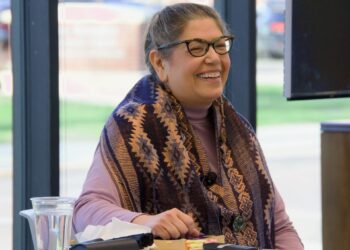 Mona Susan Power was this year's guest author for All Aberdeen Reads, an annual event that allows all to gather and discuss a particular book. Power spoke about her 2021 publication "A Council of Dolls." Aberdeen Insider photo by Elisa Sand.