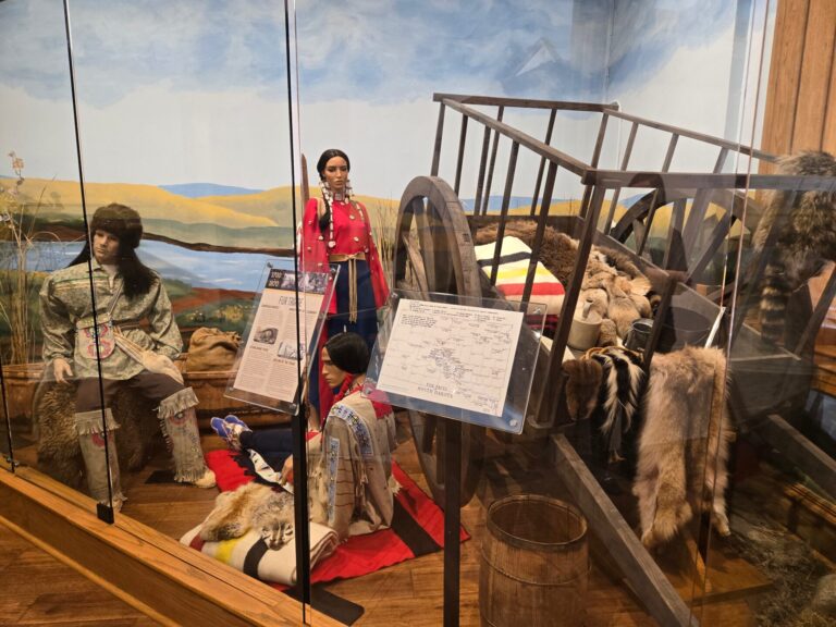 This fur-trading exhibit is part of the new Squire exhibit at the Dacotah Prairie Museum, which opens Friday, May 1. Aberdeen Magazine photo by Annie Scott.
