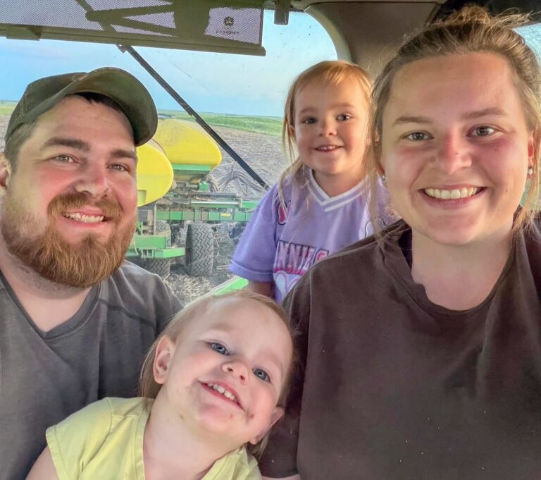 Kardell and Shelby Boomsma of Hitchcock with their daughters Westlynn, back, and Hannah. Courtesy photo.