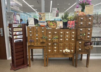 Historic card catalogues provide a home for the seed library at K.O. Lee Public Library. Aberdeen Insider photo by Paige Schmidt.