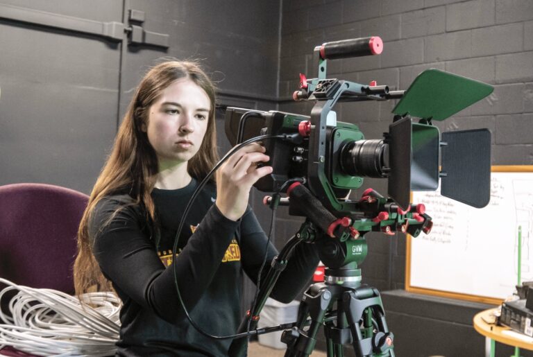 Maggie Kruger is the first student in Northern State University's filmmaking, broadcasting and interactive media production program to have a film selected for an international film festival. Photo courtesy of Northern State University.