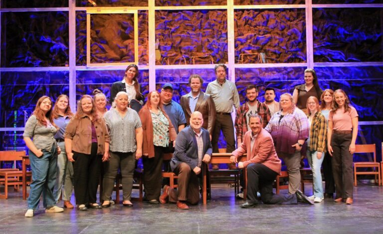 Come From Away cast members include, back row, from left, Jennifer Barkmeier, Jason Barkmeier, Kylee Carson, middle, from left, Daisy Williams, Claire Vetter, Brenda Weishaar, Bethe Martian, Dani J McQuillen, Emily Susannah Davis, Michael Skyles, Shaun McNeely, Stephen Rowenhorst, Zach C Lopez, Diane Leitheiser, Stephanie Fritz, Oliva Winkler, Emily Magera, front, kneeling, Courtney Rott and Matthew Harmel. Courtesy photo from Aberdeen Capitol Theatre.
