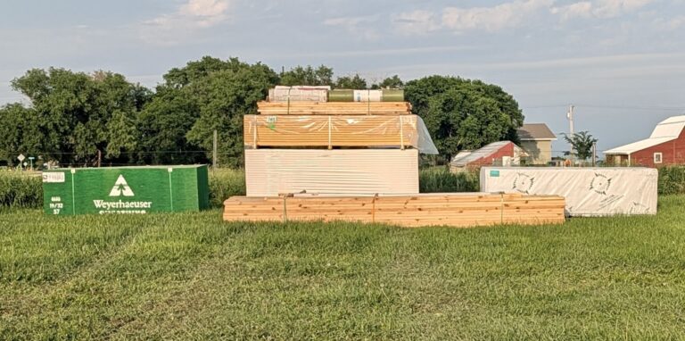 Materials needed to build a larger bathroom building at the Warner Athletic Complex are on site with construction expected to begin soon. Some folks, though, are upset with the cost of nearly $1.1 million. Aberdeen Insider photo by Scott Waltman.