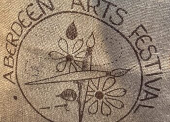 A vintage tote shows the original graphic used to represent the Aberdeen Arts Festival, which was started in 1976. Now called Arts in the Park, the 50th annual festival is Saturday, June 20 and Sunday, June 21 at Melgaard Park. Courtesy photo.