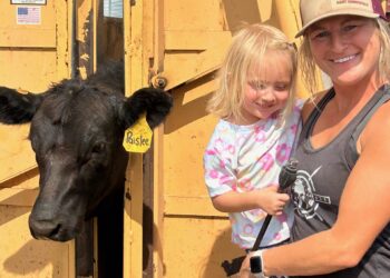 After terrifying cow attack, Frederick woman embraces a second chance at life 5 Jamie Hart with her niece Paislee Hart and one of the Hart Simmentals near Frederick. Jamie was badly injured by a cow in February, but is on the mend. Courtesy photo.