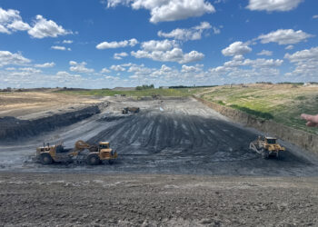 Construction of a fifth cell to hold waste at the Brown County Landfill will cost about $2.52 million. Hopes are work will be done by the end of summer. Aberdeen Insider photo by Shannon Marvel.