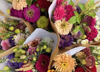 Bouquets made by Gigi Browning feature many different colors and textures. She operates Dorothy's Gardens near Mina, one of a growing number of flower farms founded in South Dakota in recent years. Courtesy photo.