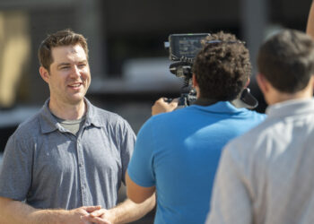 SDPB's 'Dakota Life' to kick off 29th season with episode about Aberdeen 7 Tim Davidson, the host of the South Dakota Public Broadcasting show "Dakota Life" is filmed in downtown Aberdeen while working on an episode that will air in fall. Aberdeen Insider photo by Troy McQuillen.