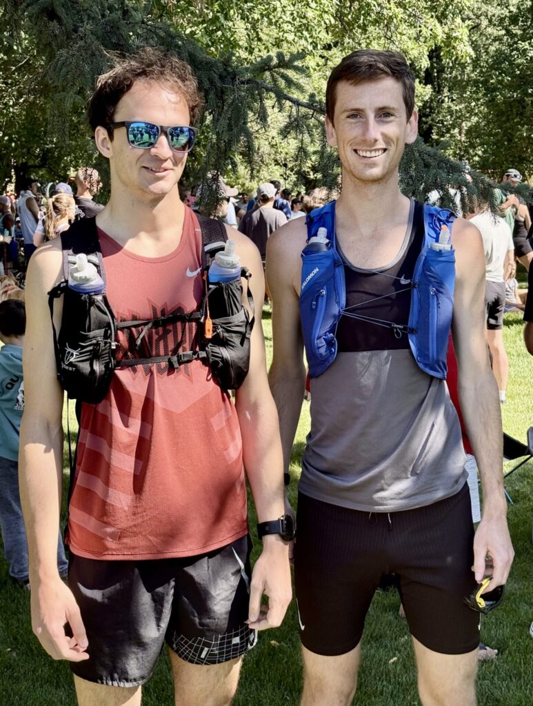 As they get ready to begin the Black Hills 100, Josh Martin and Jackson Harrison of Aberdeen pose for a photo. Courtesy photo.