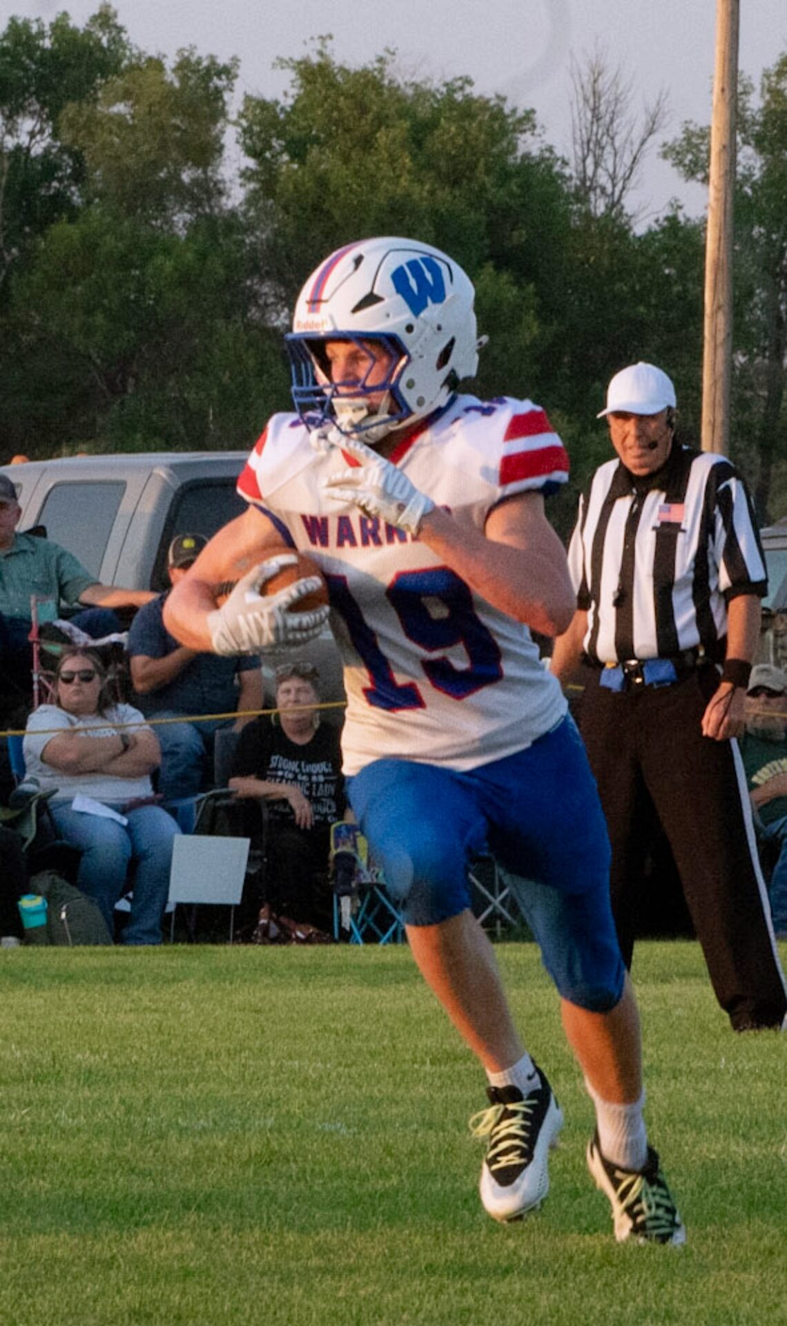 Warner's Beckham Cantalope carries the ball against Northwestern Friday, Aug. 21 in Mellette. Cantalope had 184 yards rushing and four touchdowns in a 48-8 win. Aberdeen Insider photo by Allie Hoekman.