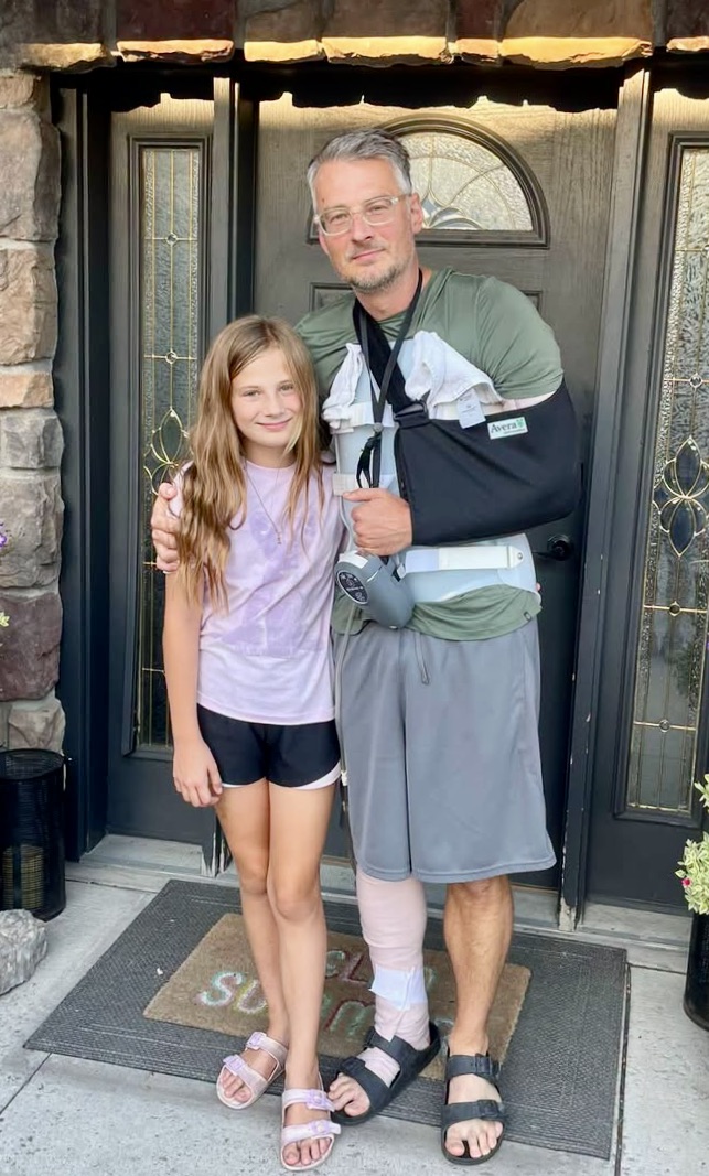 Aberdeen Mayor Travis Schaunaman with his daughter Isabella, 10, in a photo posted to Facebook on Sunday, Aug. 23. Photo courtesy of Travis Schaunaman.
