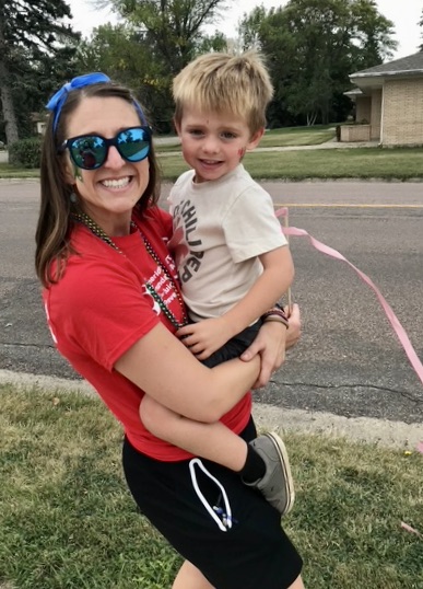 Jess Schneider and her son Joey at the American Foundation for Suicide Prevention's Aberdeen Area Out of the Darkness Walk in 2022. This year's event is Saturday, Sept. 12 and starts at the Holum Expo Building. Photo courtesy of Jess Schneider.
