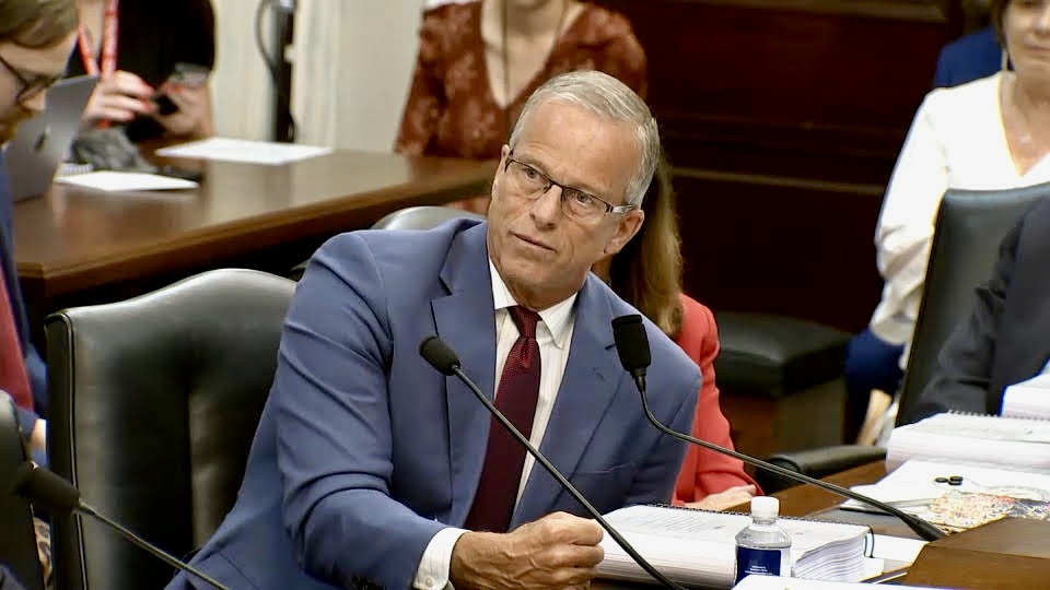 U.S. Senate Majority Leader John Thune, R-S.D., participates in a Senate Agriculture Committee meeting on Wednesday, Sept. 16, 2026, in Washington, D.C. Photo courtesy of Sen. John Thune's office.