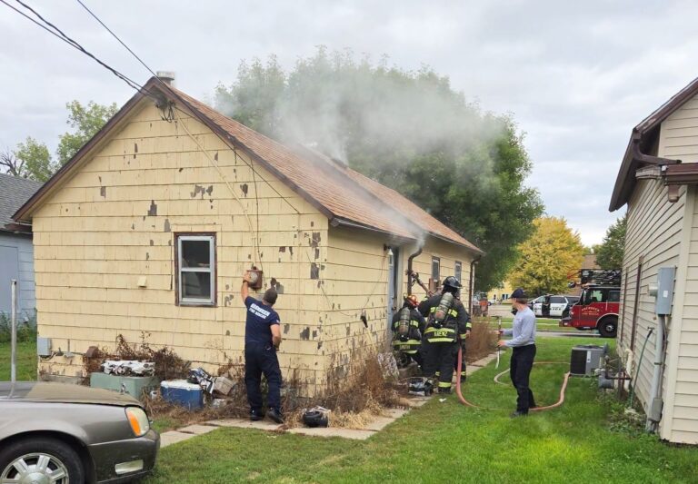 Aberdeen officer calls in residential fire Monday 1 Aberdeen Fire & Rescue quickly extinguished a fire in a home in the 100 block of North Kline Street on Monday, Sept. 21. Photo courtesy of Aberdeen Fire & Rescue.