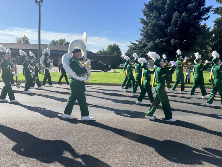 The Aberdeen Roncalli Marching Cavaliers march in the Aberdeen Marching Festival. Aberdeen Insider photo by Shannon Marvel.