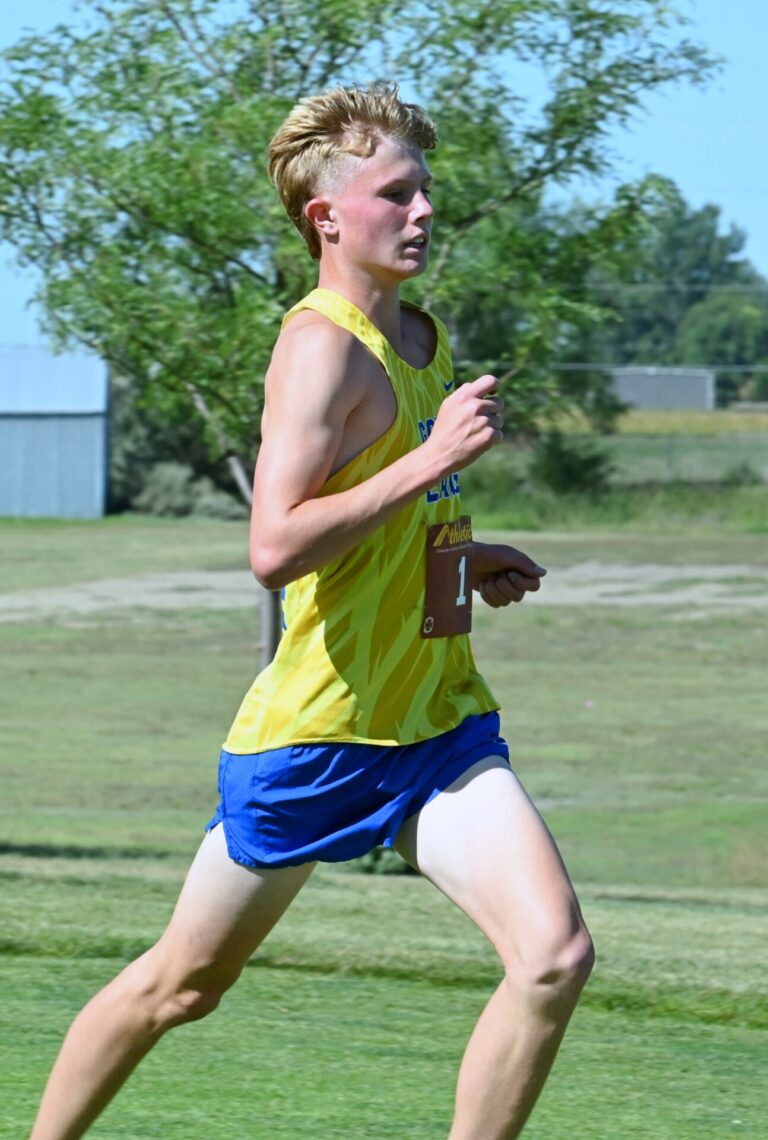 Aberdeen Central's Tate DeVries runs in the Sahli/Salmi cross-country meet Thursday, Sept. 10 at Lee Park Golf Course. DeVries captured the boys Eastern South Dakota Conference individual championship Saturday, Oct. 10 in Pierre. Aberdeen Insider photo by Robb Garofalo.